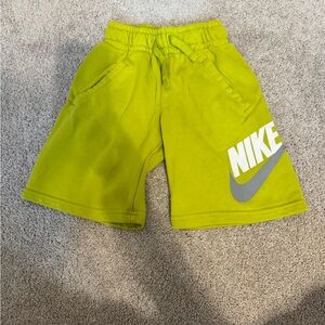 Nike Kids Lime Green Shorts with Logo